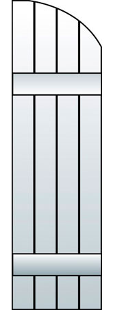 M2-J4 - Board & Batten, Joined Arch (4 Boards)