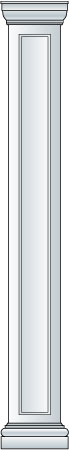 Square Recessed Fiberglass Columns